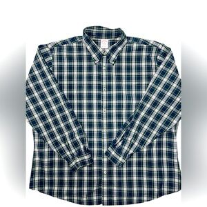 Brooks Brothers men’s size XXL LONG SLEEVE PLAID BIG & Tall button